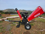 18HP 457cc Gasoline Gas Powered Towable Wood Chipper Mulcher with Electric Start 5" Capacity