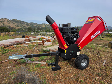 18HP 457cc Gasoline Gas Powered Towable Wood Chipper Mulcher with Electric Start 5" Capacity