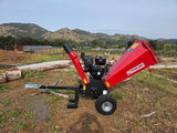 18HP 457cc Gasoline Gas Powered Towable Wood Chipper Mulcher with Electric Start 5" Capacity
