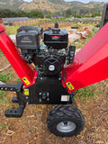 18HP 457cc Gasoline Gas Powered Towable Wood Chipper Mulcher with Electric Start 5" Capacity