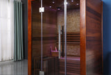 1/2 Person Indoor Traditional Wet / Dry Swedish Steam Sauna SPA Harvia 6KW 200F Canadian Red Cedar Wood