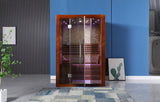 1/2 Person Indoor Traditional Wet / Dry Swedish Steam Sauna SPA Harvia 6KW 200F Canadian Red Cedar Wood