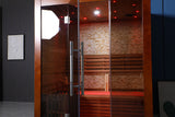 2/3 Person Canadian Red Cedar Traditional Swedish Finnish Steam Sauna SPA Harvia 6KW Heater Upgrade