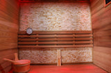 2/3 Person Canadian Red Cedar Traditional Swedish Finnish Steam Sauna SPA Harvia 6KW Heater Upgrade