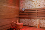 2/3 Person Canadian Red Cedar Traditional Swedish Finnish Steam Sauna SPA Harvia 6KW Heater Upgrade