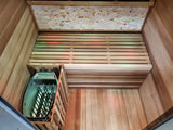 1/2 Person Indoor Traditional Wet / Dry Swedish Steam Sauna SPA Harvia 6KW 200F Canadian Red Cedar Wood