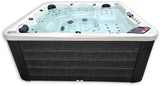5 Person Outdoor Double Lounger Hot Tub Spa Fully Loaded 4 Pump 62 Jets with Hard Top Cover Stairs Bluetooth Soundsystem