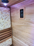 2/3 Person Canadian Red Cedar Traditional Swedish Finnish Steam Sauna SPA Harvia 6KW Heater Upgrade