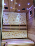 1/2 Person Indoor Traditional Wet / Dry Swedish Steam Sauna SPA Harvia 6KW 200F Canadian Red Cedar Wood