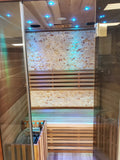 1/2 Person Indoor Traditional Wet / Dry Swedish Steam Sauna SPA Harvia 6KW 200F Canadian Red Cedar Wood