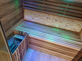 2/3 Person Canadian Red Cedar Traditional Swedish Finnish Steam Sauna SPA Harvia 6KW Heater Upgrade