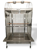 Large 304 Stainless Steel Indoor / Outdoor Parrot Macaw Bird Cage w/ Play Top Stand