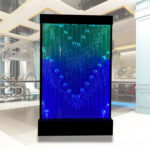 48" x 79" Tall Programmable Full Color LED Lighting Bubble Wall Fountain Floor Panel Display WiFi Bluetooth App Control