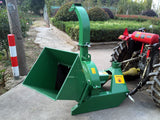 BX42S PTO Tractor Driven Wood Chipper 4" x 10" Capacity Cat1 3 Point Hitch GREEN