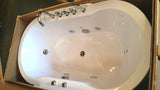 NEW Hydrotherapy Whirlpool Jetted Bathtub Indoor Soaking Hot Bath Tub Freestanding - 037A White