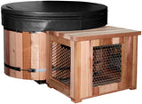 NEW Canadian Red Cedar Wood Ice Cold Plunge Spa Hot Tub Stainless Steel Interior w/ Hard Top Cover  FREE SHIPPING