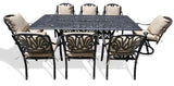 New 9 Piece Cast Aluminum Outdoor Patio Dining Table Set Antique Bronze Sunbrella Cushions Upgrade