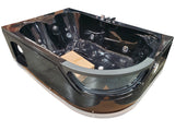 Black 2 Two Person Jetted Hydrotherapy Massage Whirlpool Bathtub Bath Tub SPA HEATED