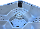 5 Person Outdoor Double Lounger Hot Tub Spa Fully Loaded 4 Pump 62 Jets with Hard Top Cover Stairs Bluetooth Soundsystem