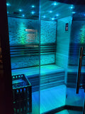 2/3 Person Canadian Red Cedar Traditional Swedish Finnish Steam Sauna SPA Harvia 6KW Heater Upgrade