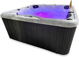 Six 6 Person Indoor Outdoor Hot Tub Whirlpool Spa Tub 5 Seats + 1 Lounger Balboa Upgrade 3HP Hydro Pump  CABO