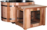 NEW Canadian Red Cedar Wood Ice Cold Plunge Spa Hot Tub Stainless Steel Interior w/ Hard Top Cover  FREE SHIPPING