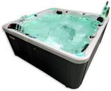 5 Person Outdoor Double Lounger Hot Tub Spa Fully Loaded 4 Pump 62 Jets with Hard Top Cover Stairs Bluetooth Soundsystem