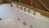 NEW Hydrotherapy Whirlpool Jetted Bathtub Indoor Soaking Hot Bath Tub Freestanding - 037A White