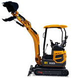 Kubota D722 Diesel 2.0 Ton Mini Excavator Backhoe Digger w/ Hydraulic Thumb Swing Boom Telescoping Tracks YELLOW