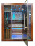 2/3 Person Canadian Red Cedar Traditional Swedish Finnish Steam Sauna SPA Harvia 6KW Heater Upgrade