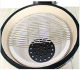 Large 21" Ceramic Egg Kamado BBQ Grill Smoker w/ Wood Table Pizza Stone Pickup Clearance Sale