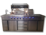 New / Open Box Sale 3 in 1 Stainless Steel Outdoor BBQ Kitchen Island Grill Combo w/ Sink