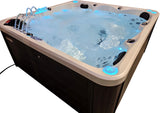 5 Person Outdoor Double Lounger Hot Tub Spa Fully Loaded 4 Pump 62 Jets with Hard Top Cover Stairs Bluetooth Sound System