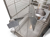 Large 304 Stainless Steel Indoor / Outdoor Parrot Macaw Bird Cage w/ Play Top Stand