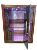 2/3 Person Canadian Red Cedar Traditional Swedish Finnish Steam Sauna SPA Harvia 6KW Heater Upgrade