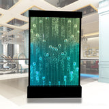 48" x 79" Tall Programmable Full Color LED Lighting Bubble Wall Fountain Floor Panel Display WiFi Bluetooth App Control