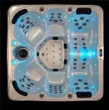 Outdoor 6 Person Double Lounger Hot Tub Spa Fully Loaded 4 Pump 3HP Hard Top Included