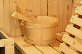 6 Foot Barrel Sauna Canadian Outdoor Pine Wood Wet / Dry Swedish Steam Spa  220V 9KW HEATER  Porch Upgrade