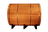 8' Foot  6 Person Indoor / Outdoor Wet Dry Swedish Steam Canadian Cedar Wood Barrel Sauna 9KW Heater Upgrade 200F