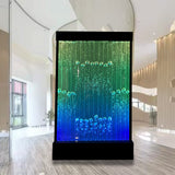48" x 79" Tall Programmable Full Color LED Lighting Bubble Wall Fountain Floor Panel Display WiFi Bluetooth App Control