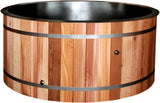 NEW Canadian Red Cedar Wood Ice Cold Plunge Spa Tub Stainless Steel Interior w/ Hard Top Cover  FREE SHIPPING