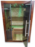 1/2 Person Indoor Traditional Wet / Dry Swedish Steam Sauna SPA Harvia 6KW 200F Canadian Red Cedar Wood