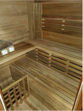 Triple Bench OUTDOOR Canadian Cedar Wet Dry Traditional Swedish Steam Sauna SPA 9KW Upgrade