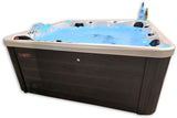 5 Person Outdoor Double Lounger Hot Tub Spa Fully Loaded 4 Pump 62 Jets with Hard Top Cover Stairs Bluetooth Soundsystem