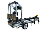 31" Capacity Portable Sawmill Upgraded Gas Kohler 14HP Engine Electric Start Band Saw WITH TRAILER PACKAGE