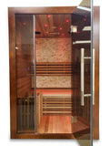 1/2 Person Indoor Traditional Wet / Dry Swedish Steam Sauna SPA Harvia 6KW 200F Canadian Red Cedar Wood