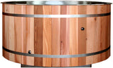 NEW Canadian Red Cedar Wood Ice Cold Plunge Spa Hot Tub Stainless Steel Interior w/ Hard Top Cover  FREE SHIPPING