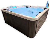5 Person Outdoor Double Lounger Hot Tub Spa Fully Loaded 4 Pump 62 Jets with Hard Top Cover Stairs Bluetooth Soundsystem
