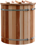 NEW Canadian Red Cedar Wood Ice Cold Plunge Spa Tub Stainless Steel Interior w/ Hard Top Cover  DEEP SOAKING MODEL