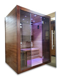 2/3 Person Canadian Red Cedar Traditional Swedish Finnish Steam Sauna SPA Harvia 6KW Heater Upgrade